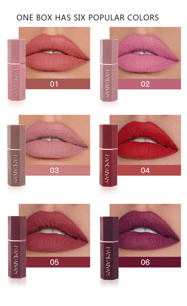 1pc matte lipstick, multi-colour, non fading, matte, long-lasting lipstick 6 colors available