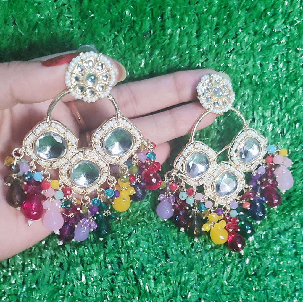 Multicolor Beautiful Kundan earring