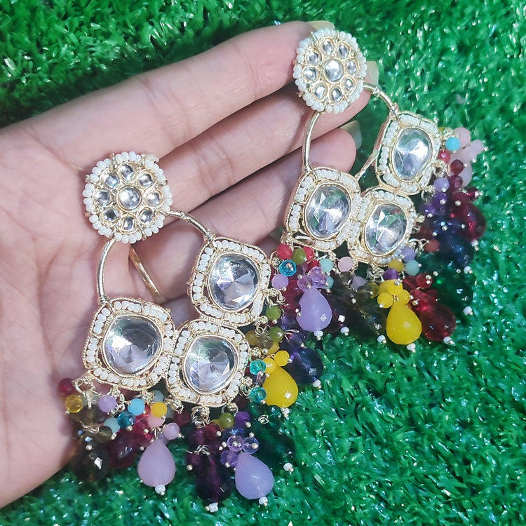 Multicolor Beautiful Kundan earring