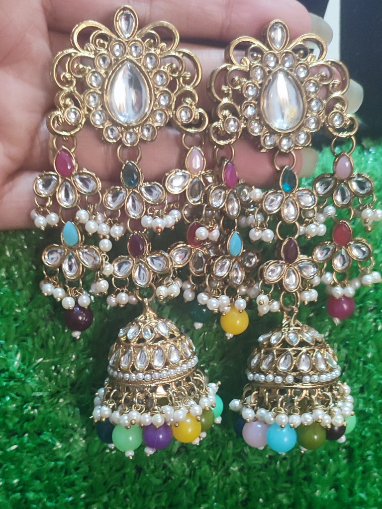 Beautiful long chumki earings