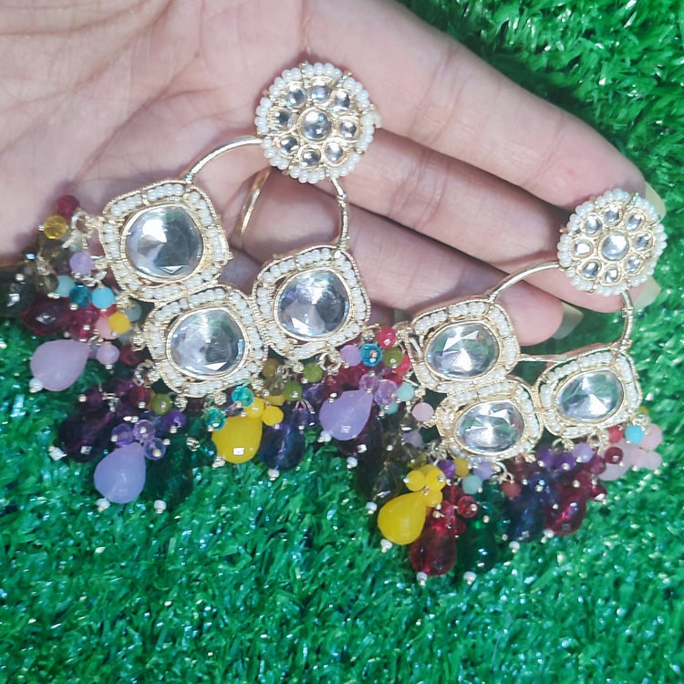 Multicolor Beautiful Kundan earring