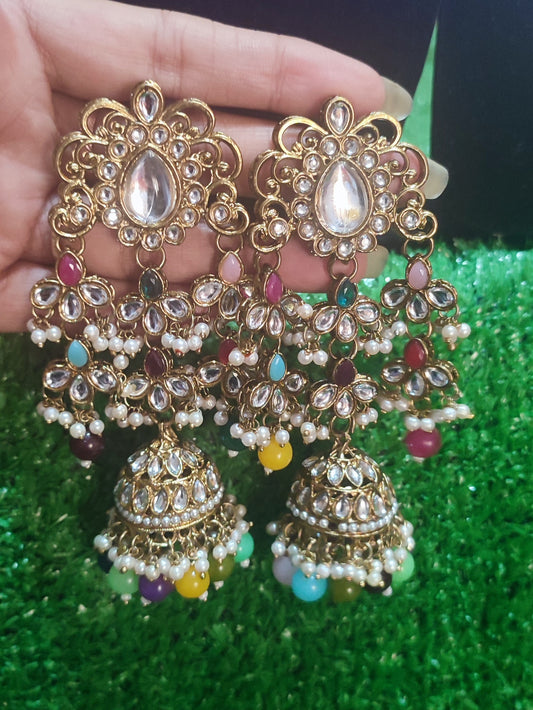 Beautiful long chumki earings