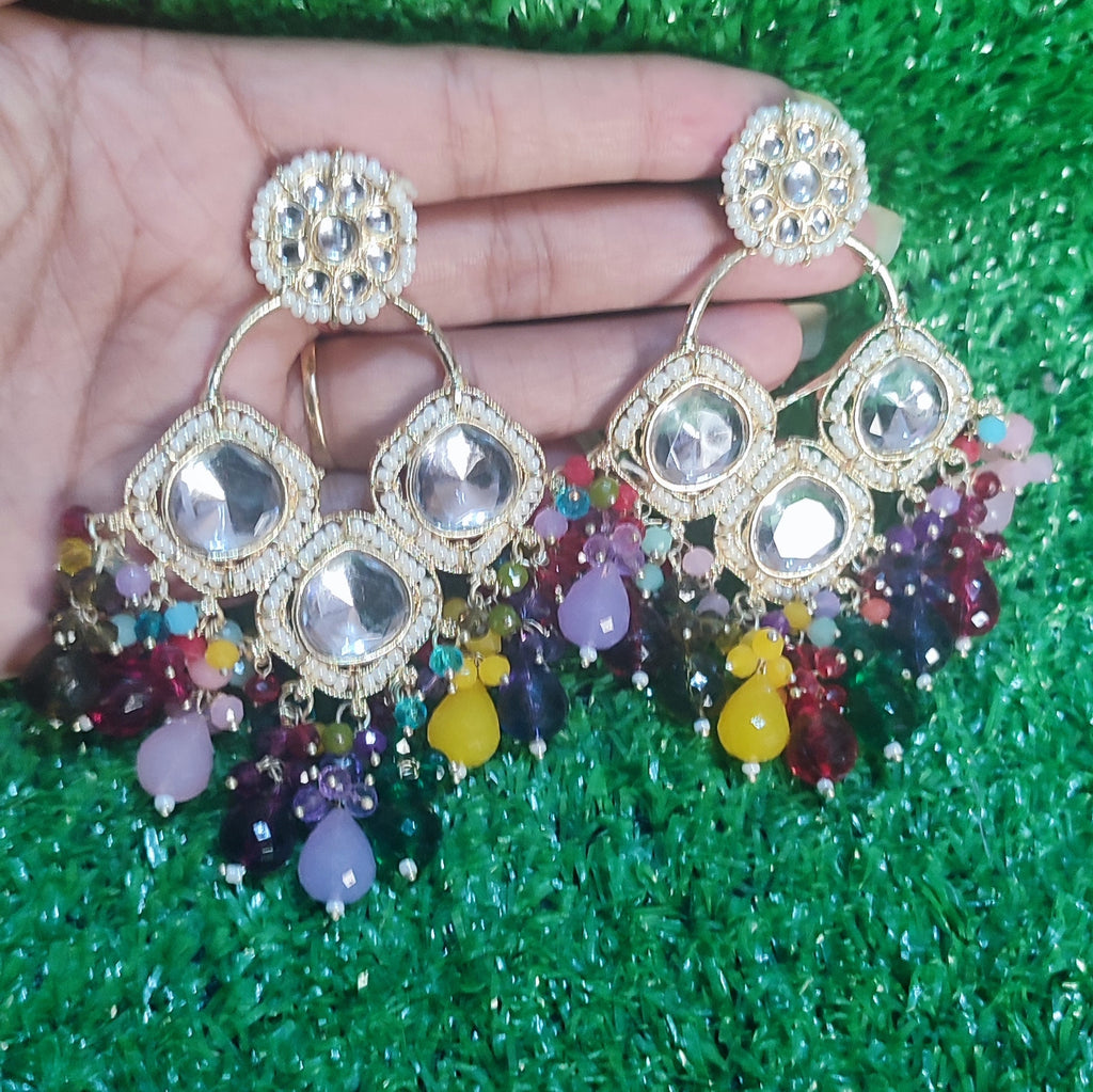 Multicolor Beautiful Kundan earring